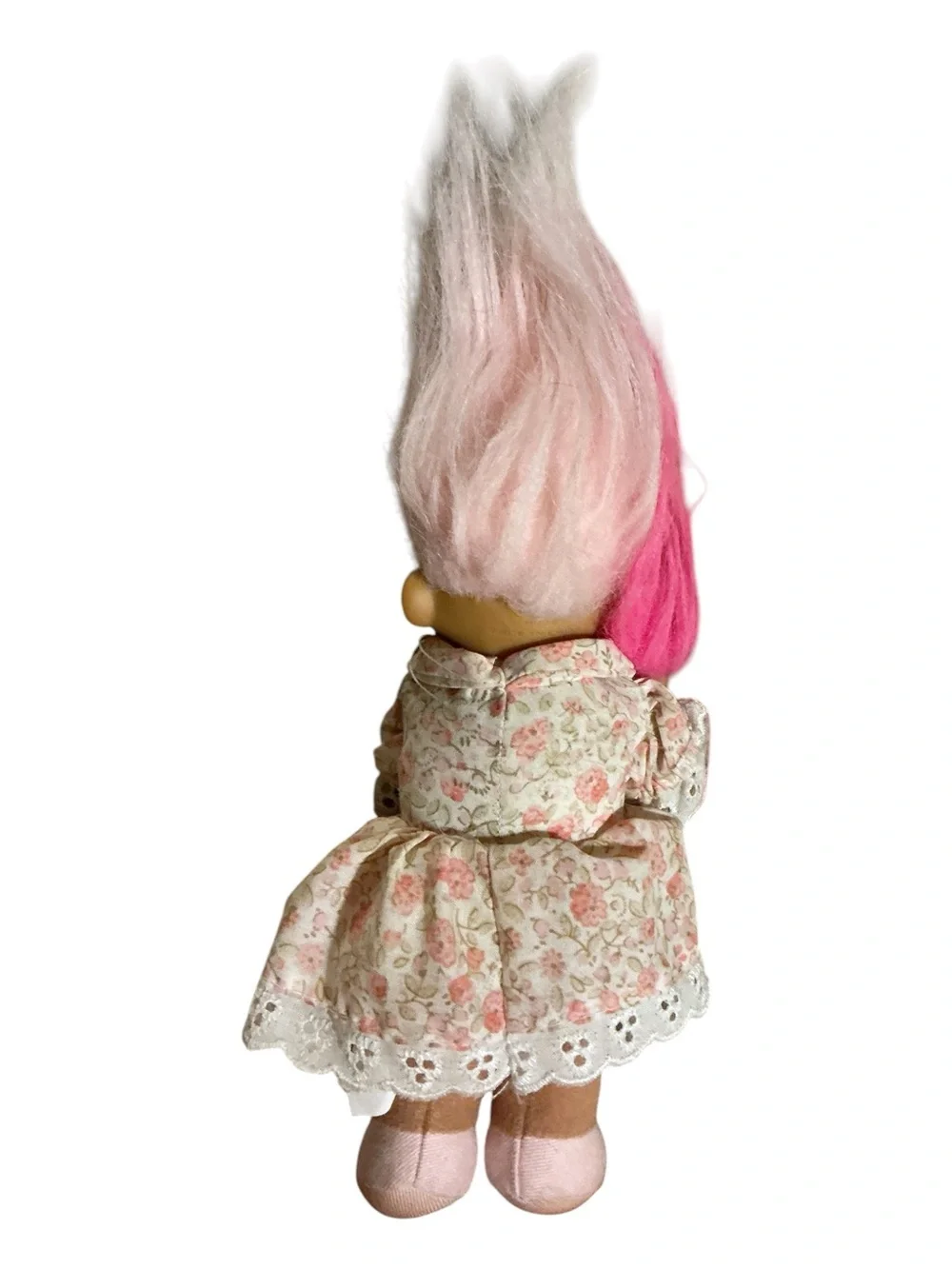 Russ Berrie Pink and Hot Pink Hair Mama Troll Doll with Baby